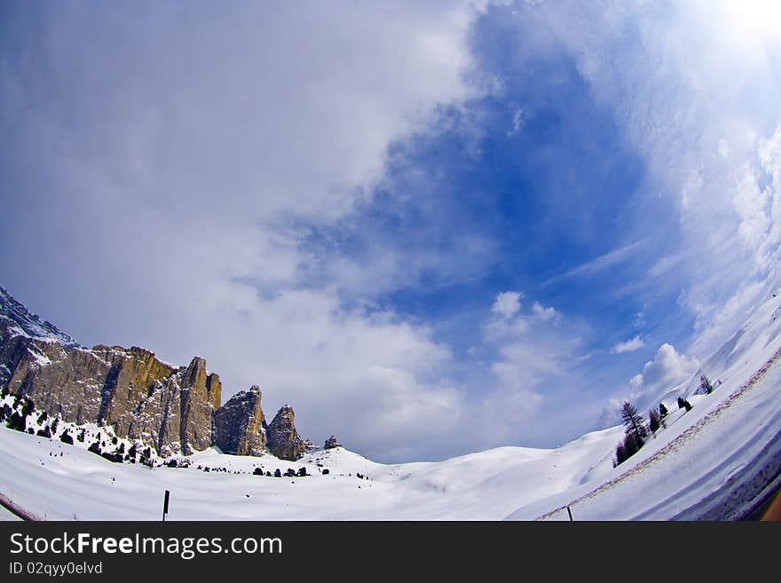 Dolomite Mountains, Sella Pass