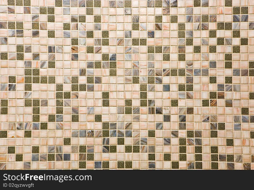 Mosaic tile on finishing wall