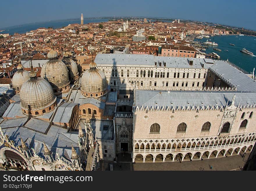 Overlooking the beautiful city and old palaces