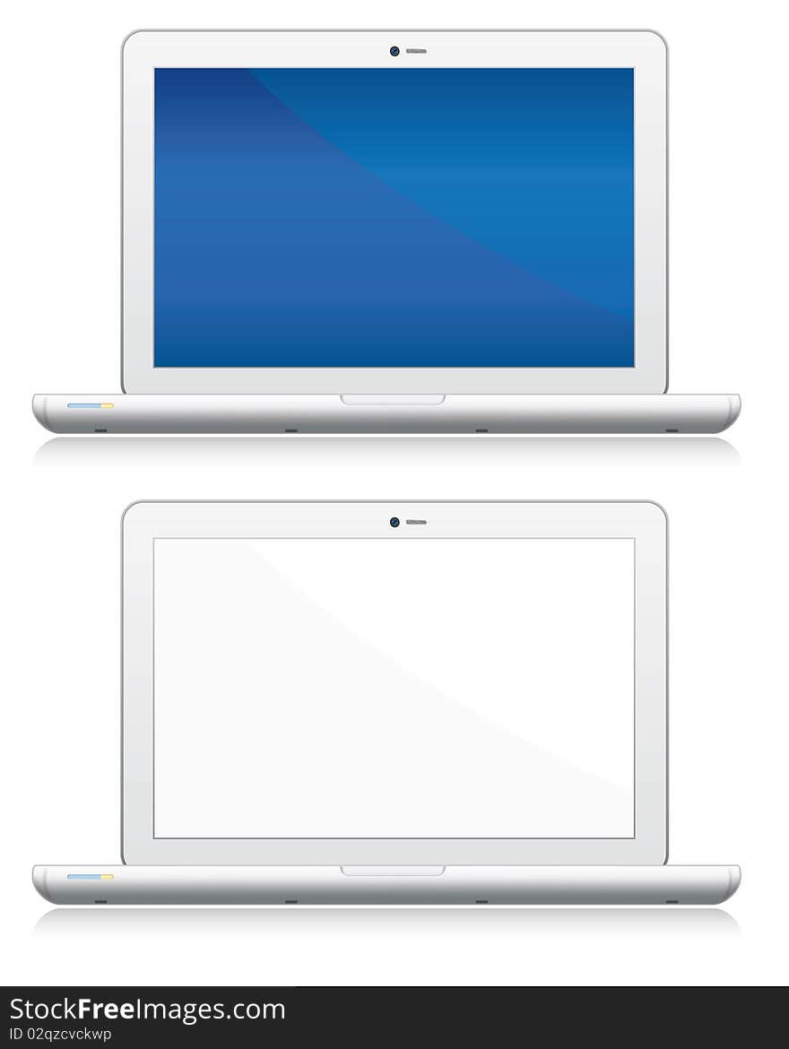 Blank laptop computers set. Vector electronic objects collection. Blank laptop computers set. Vector electronic objects collection.