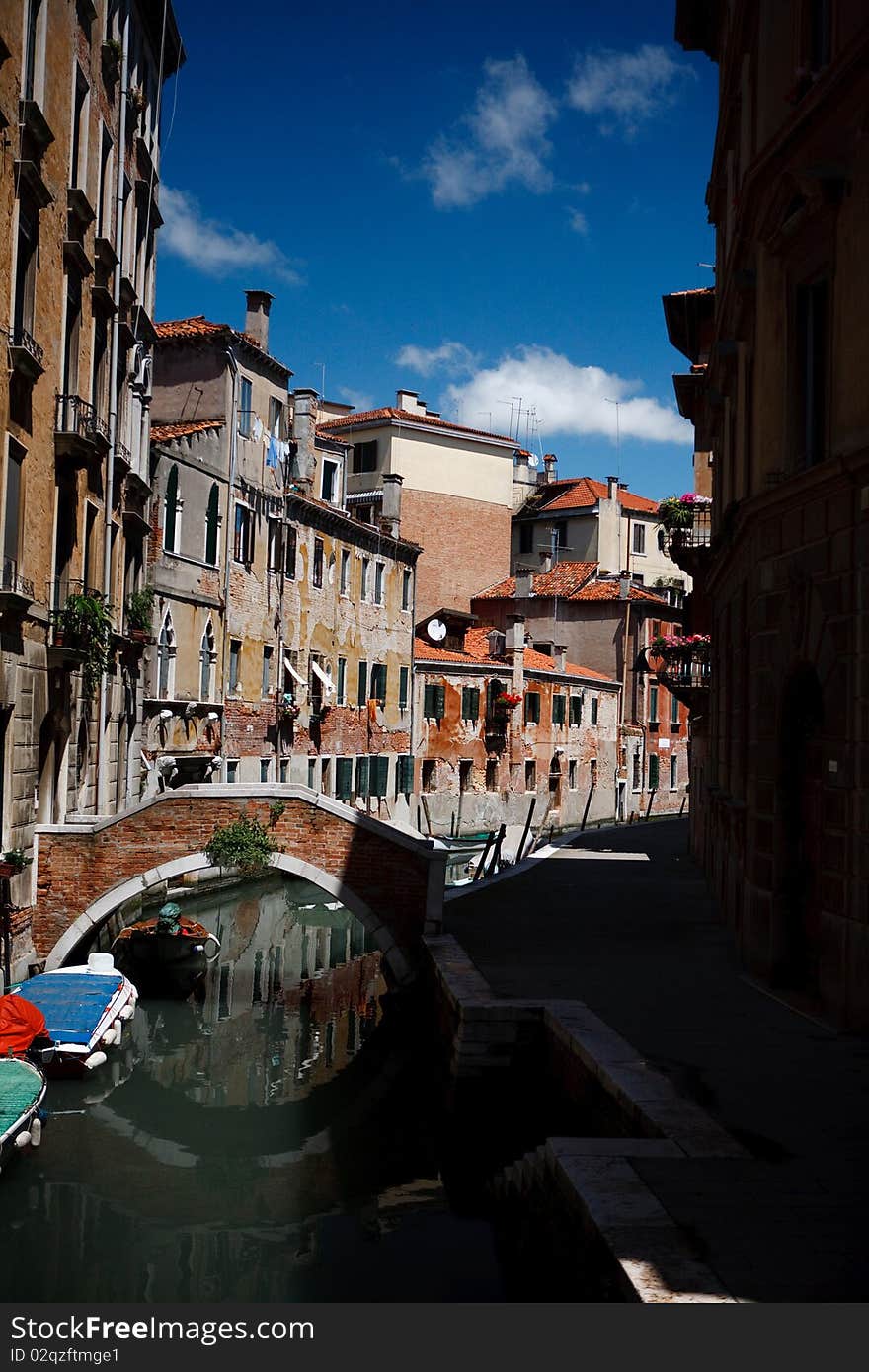 Blue sky in the venice