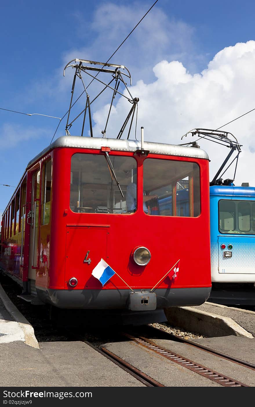 A train in the swiss alps