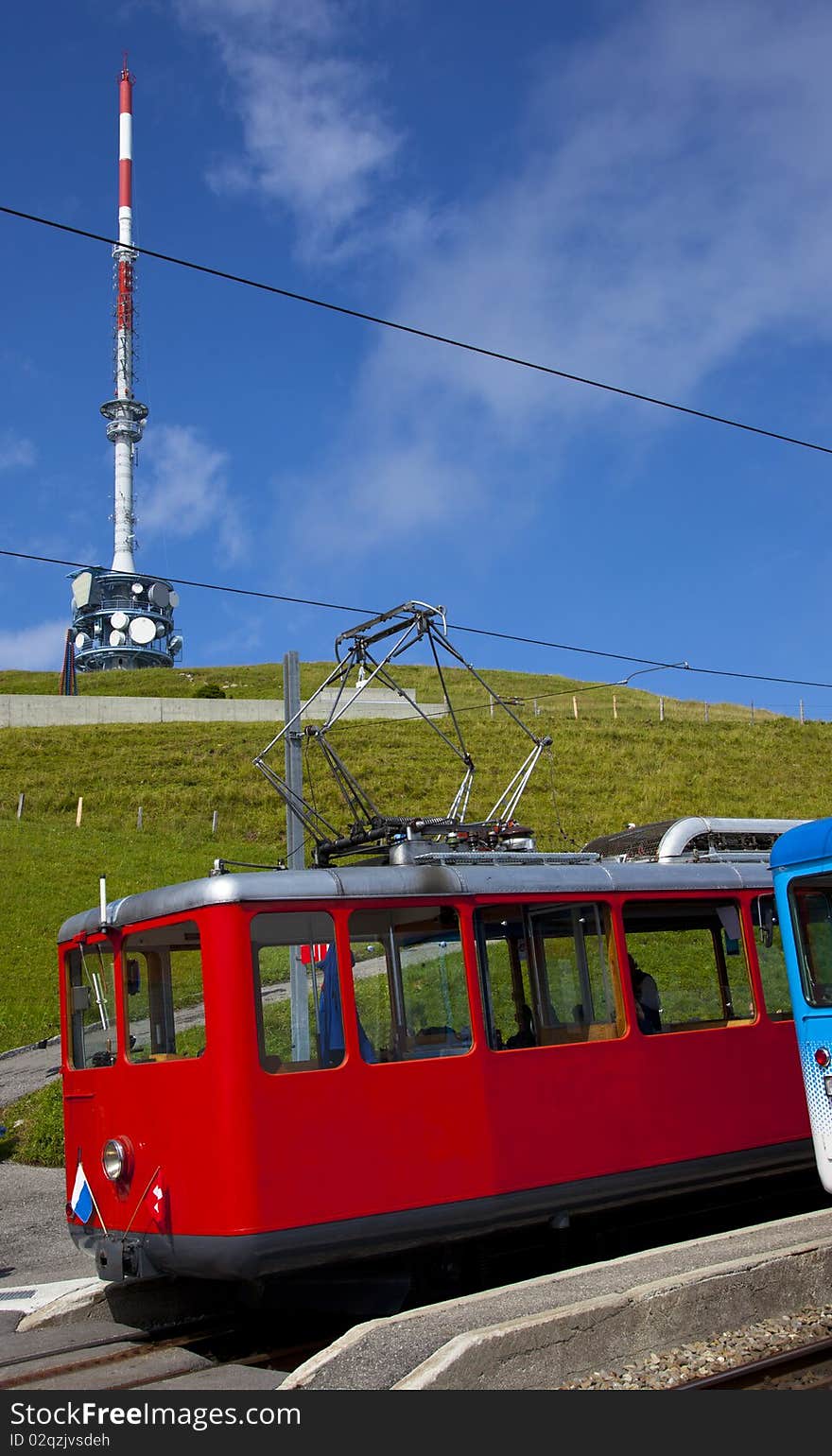 A train in the swiss alps