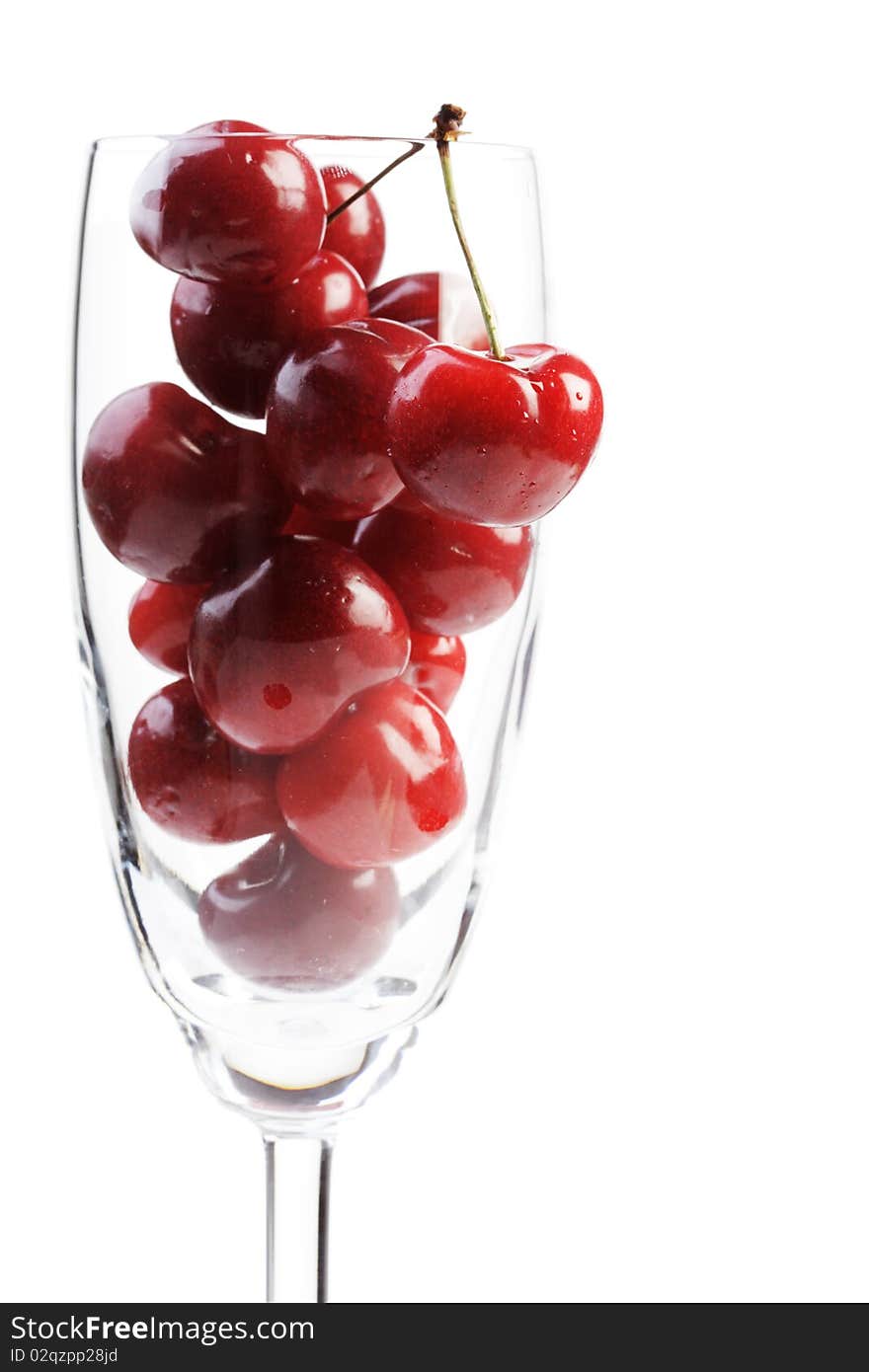 cherries in the glass, decoration