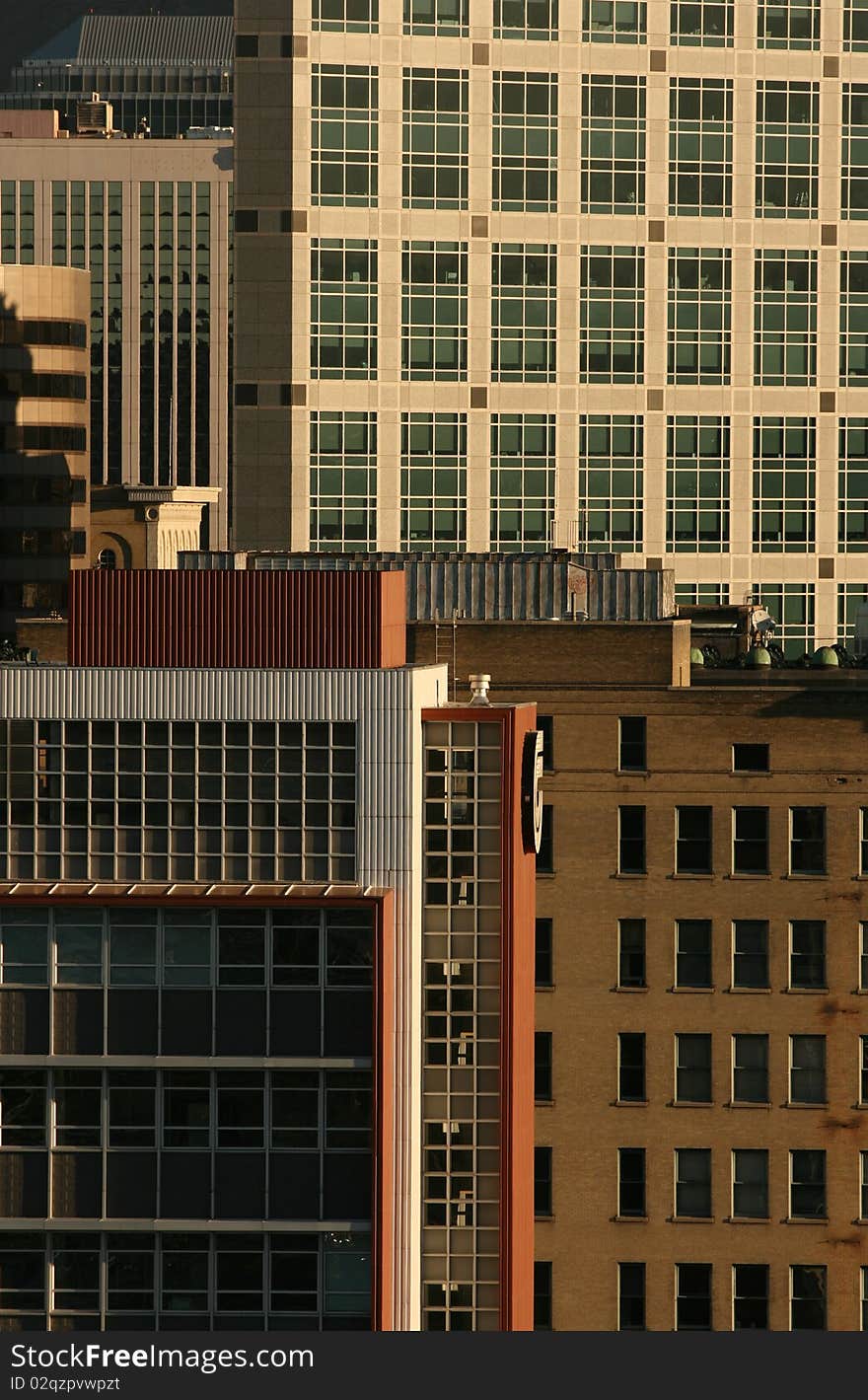 Abstract view of the downtown city buildings in Salt Lake City, Utah, great for business background