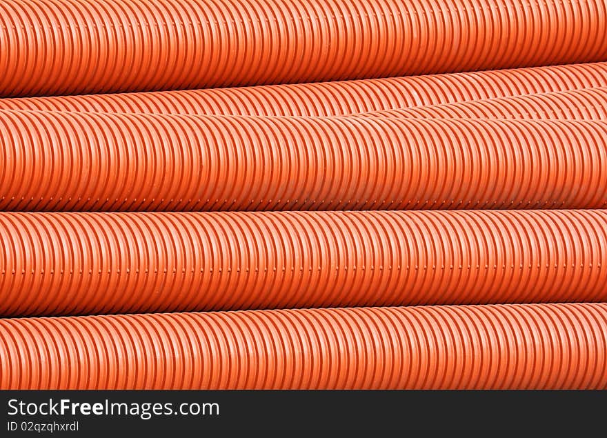 Colorful plastic plumbing tubes