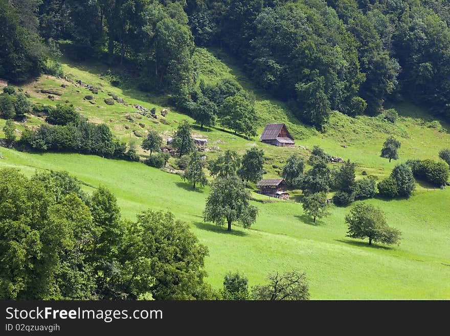 A detail of a mountain in the swiss alps