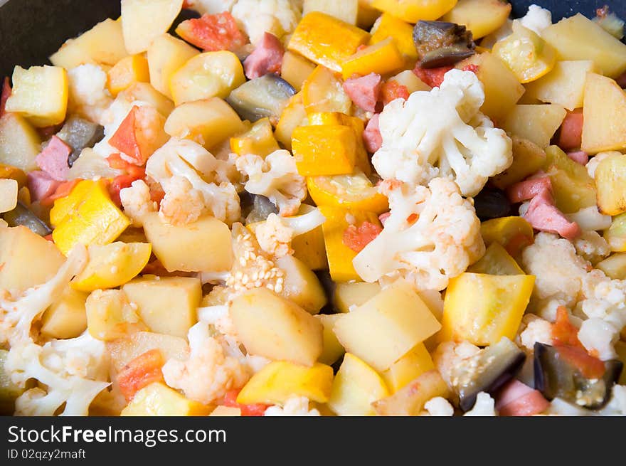 Close up of vegetable ragout. Close up of vegetable ragout