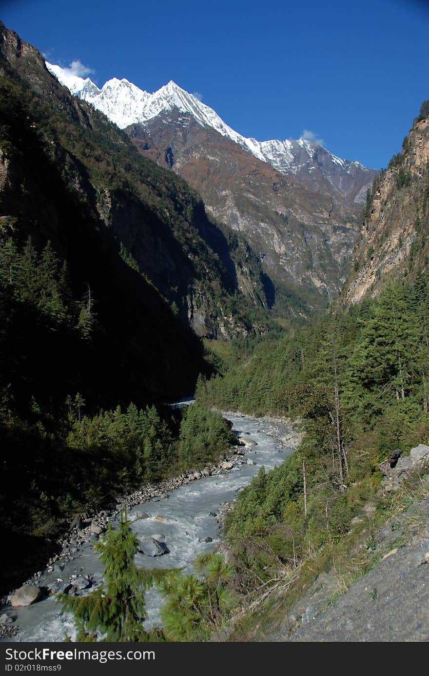 Nepali Himalaya Landscape