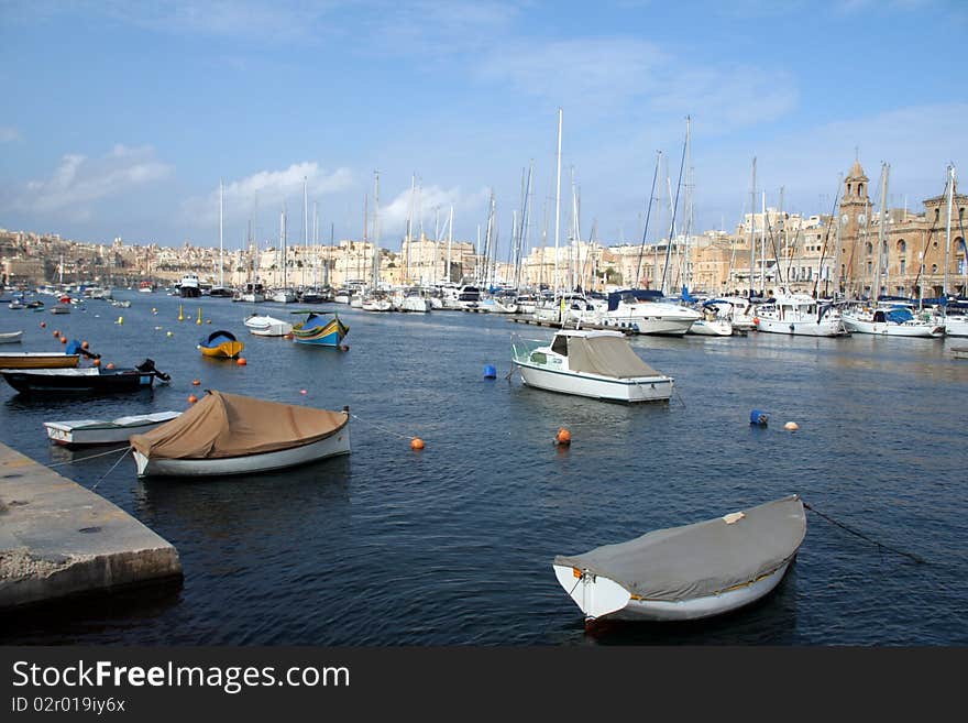 Docked Yachts and Boats