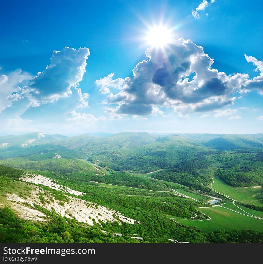 Beautifol landscape in mountain. Composition of nature