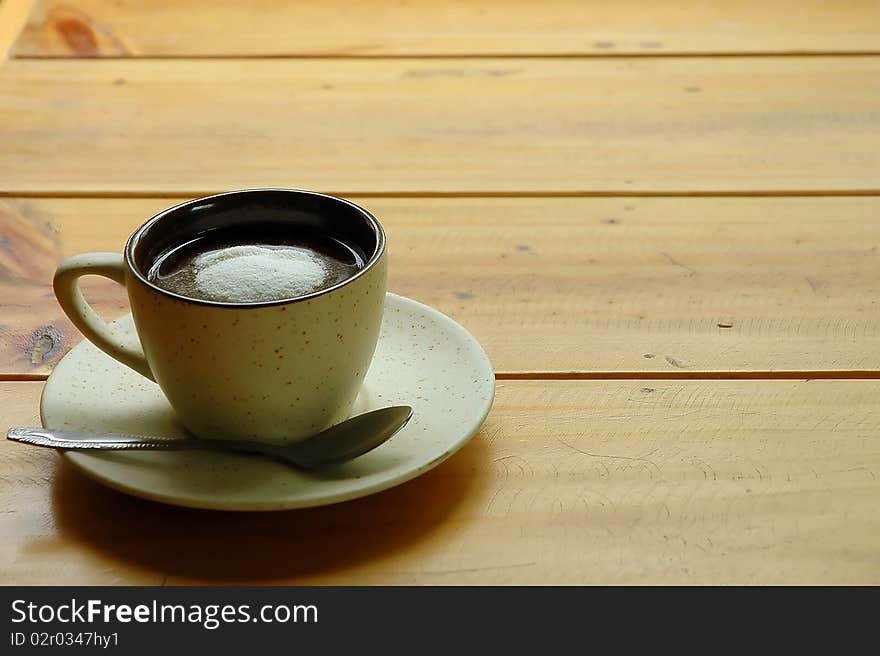 Coffee in cup for morning time