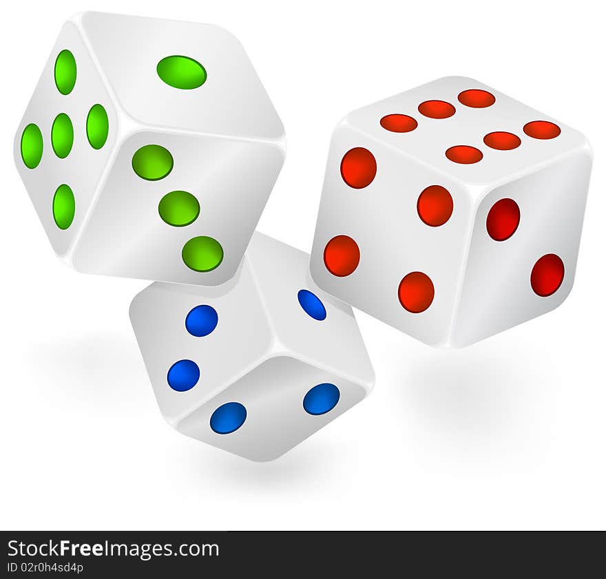 Three dices for dribbling