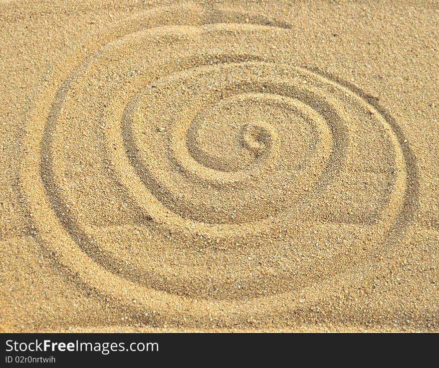 Photo Of Spiral Pattern In The Sand