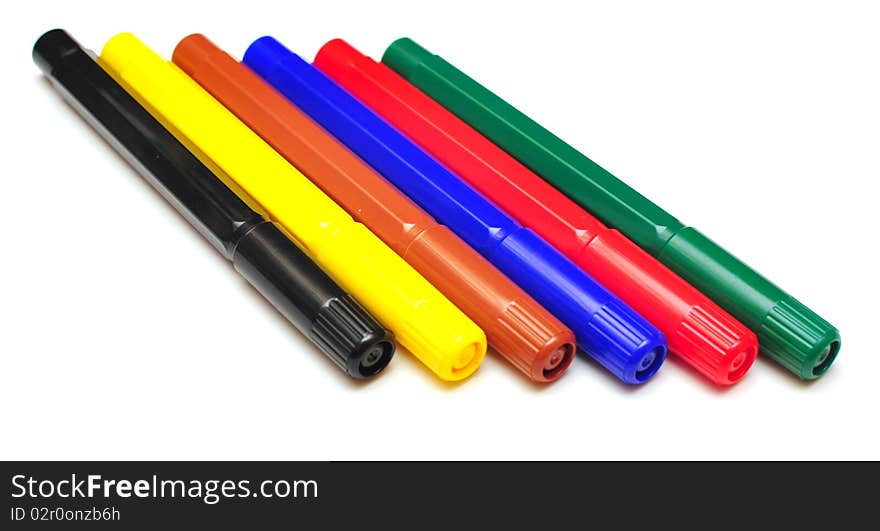 Multicolored felt pens