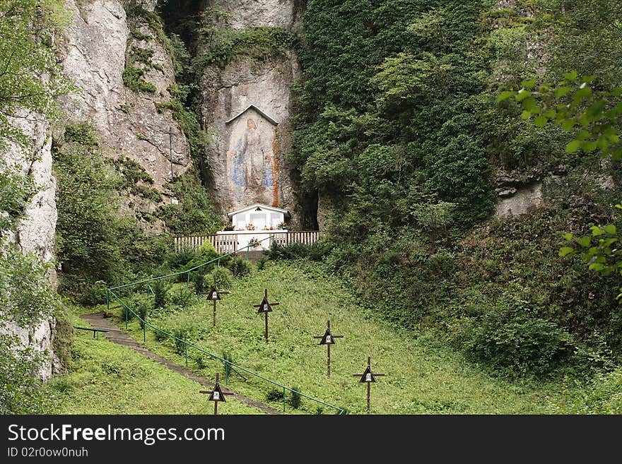 Holy Icon On The Rocks