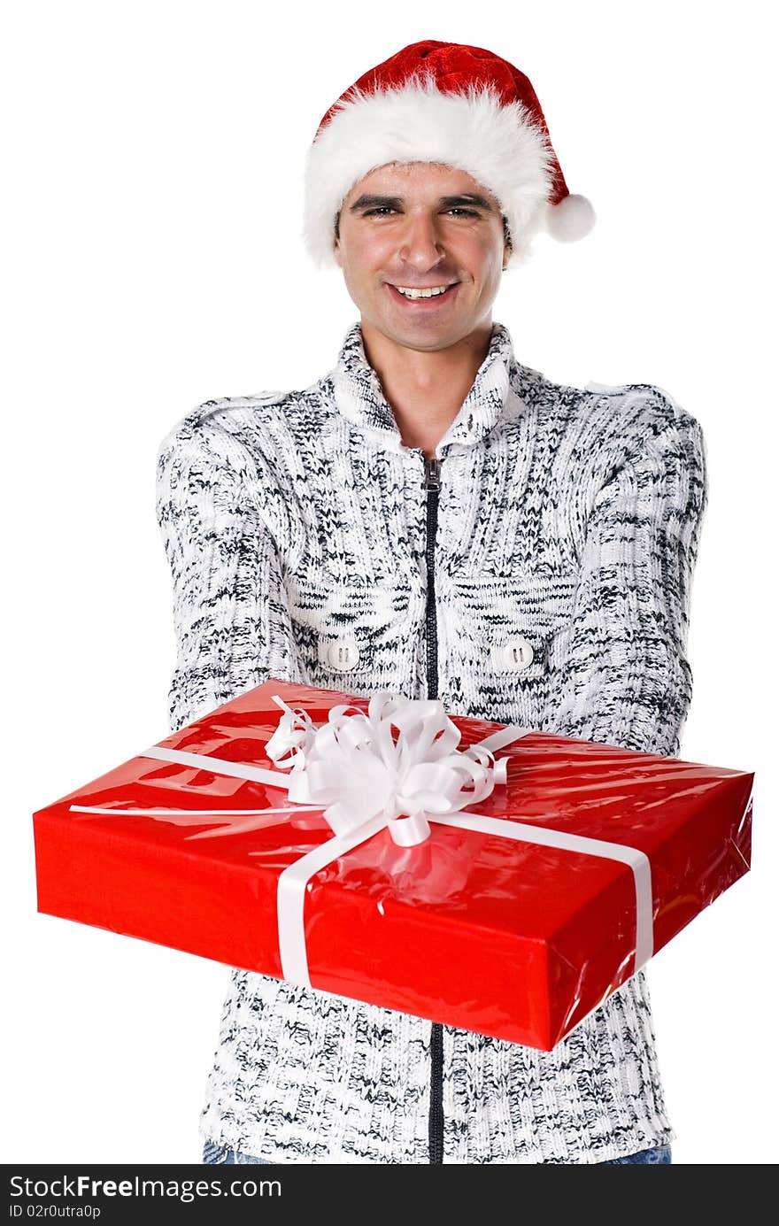 Man with nice gift