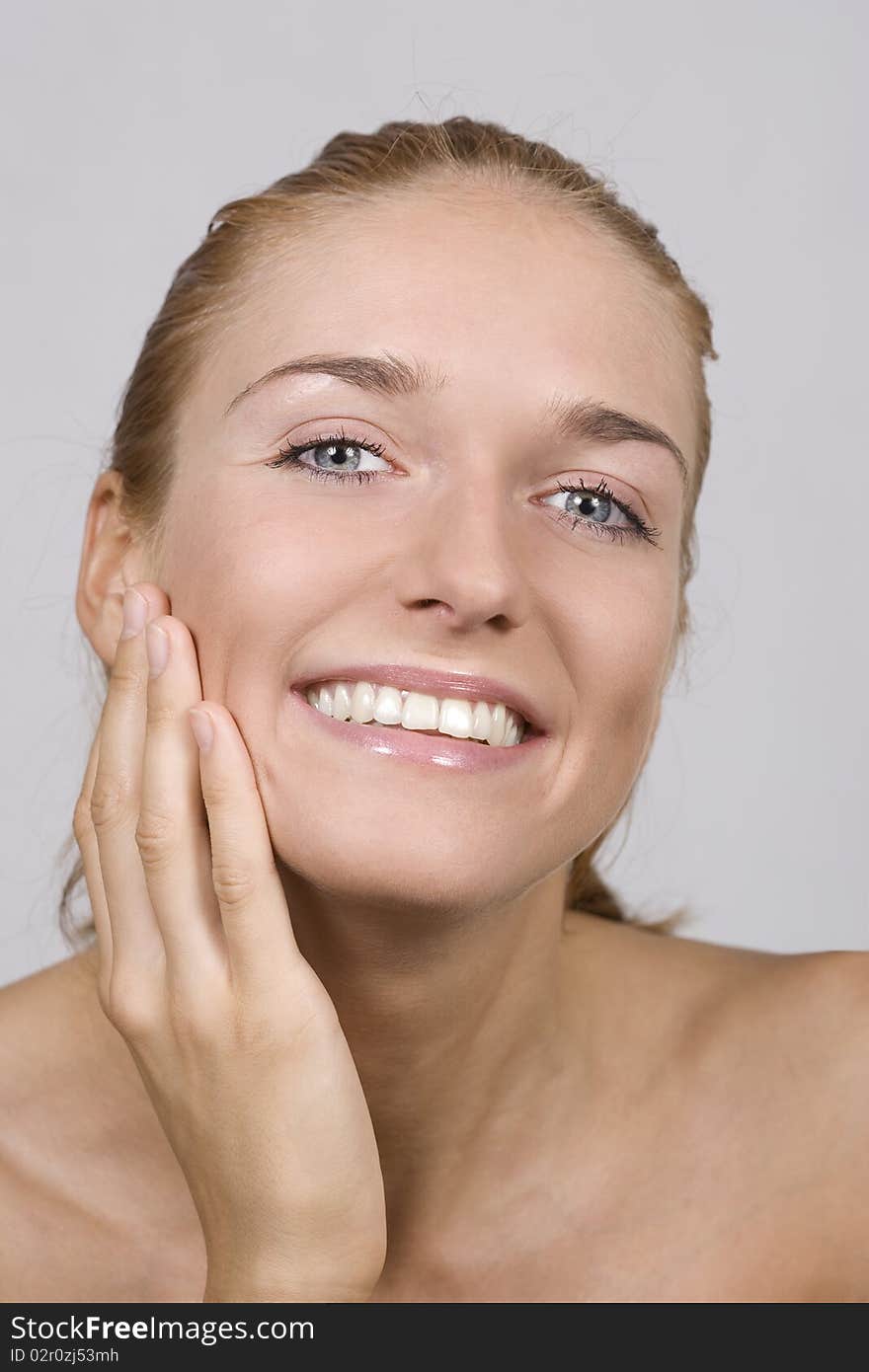 Portrait of beautiful smiling woman. Portrait of beautiful smiling woman