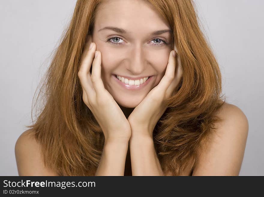 Portrait of beautiful smiling woman. Portrait of beautiful smiling woman