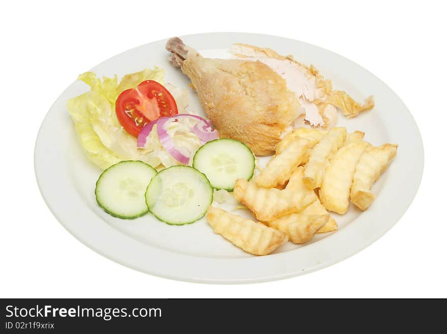 Chicken salad with chips