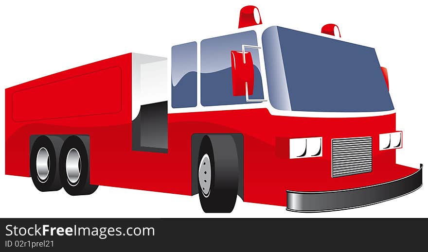 Fire truck illustration. Free work. Fire truck illustration. Free work.