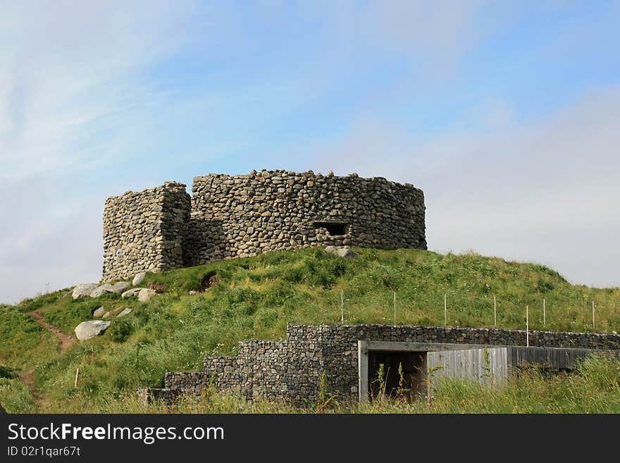 Old german radar platform above the fjord of Eggum. Old german radar platform above the fjord of Eggum