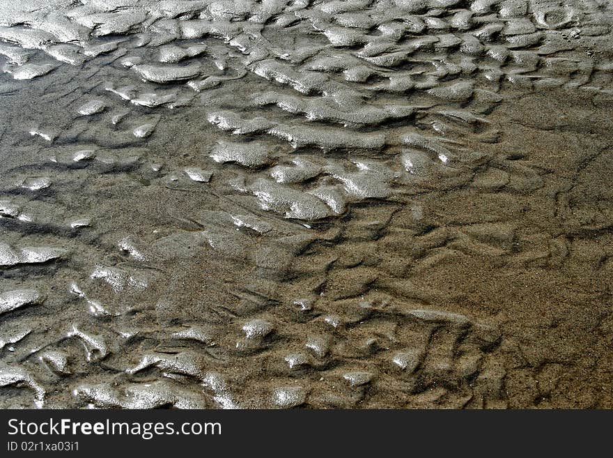 Sea shore back lit texture. Sea shore back lit texture