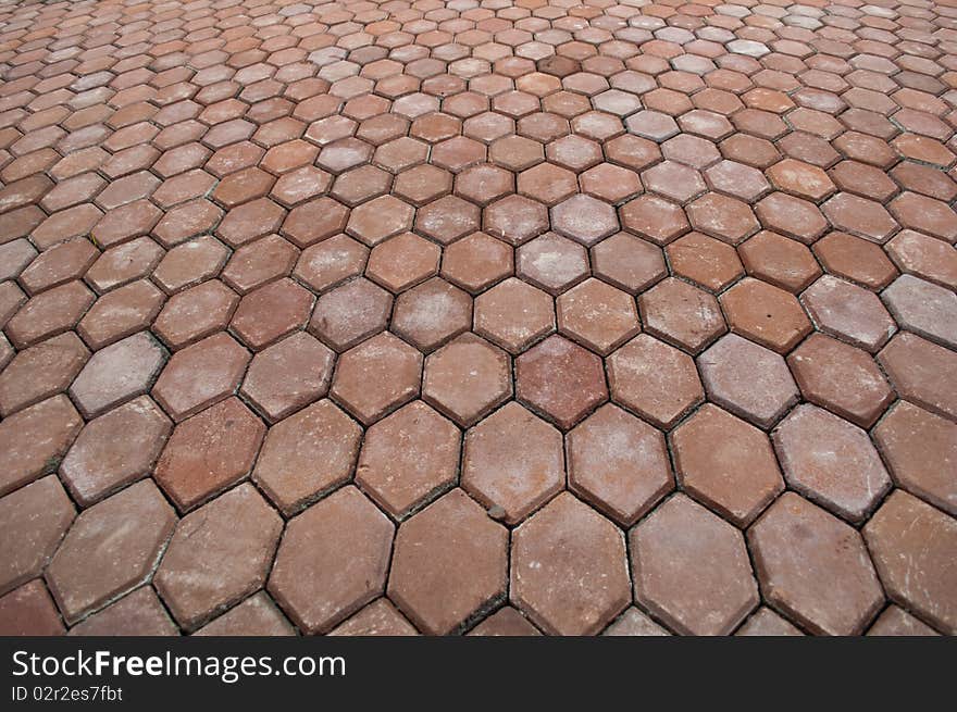 Background brick floor thai style