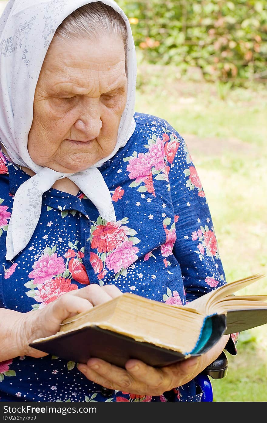 Senior woman with the bible