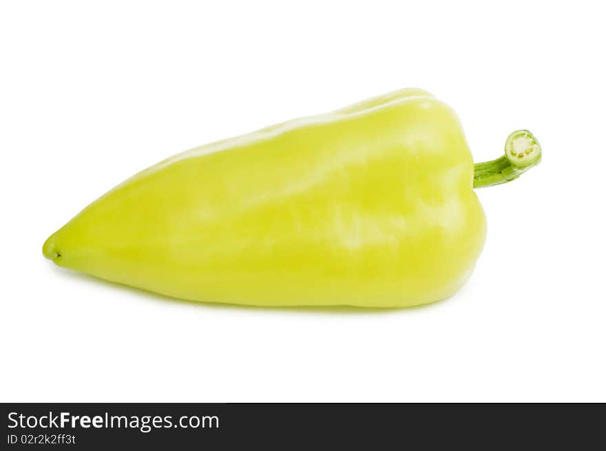 Green pepper isolated on white