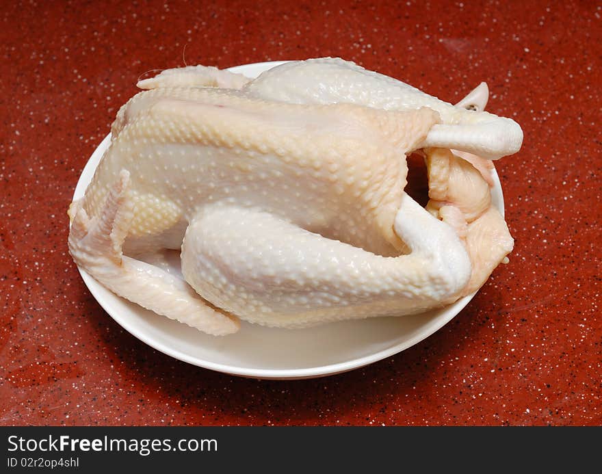 Uncooked chicken