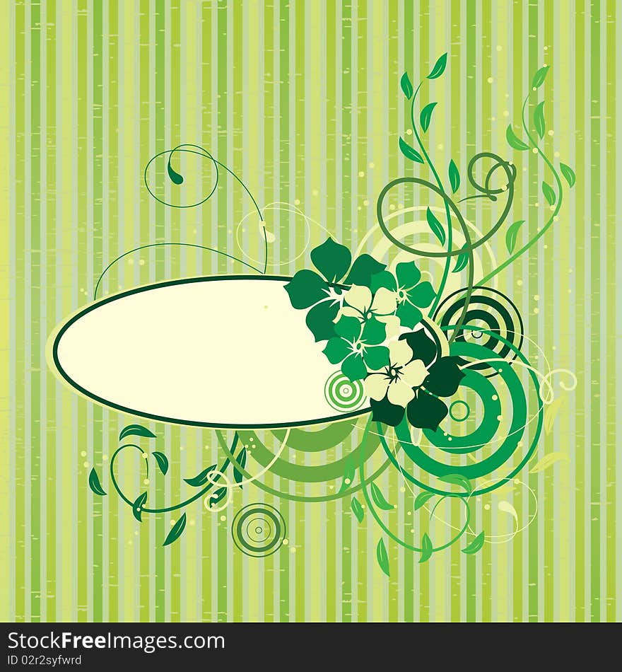 Floral abstract banner. Vector illustration