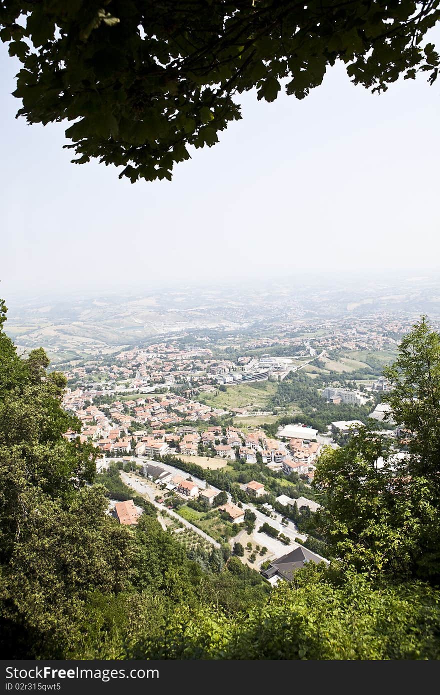 View from the hills of San Marino. View from the hills of San Marino