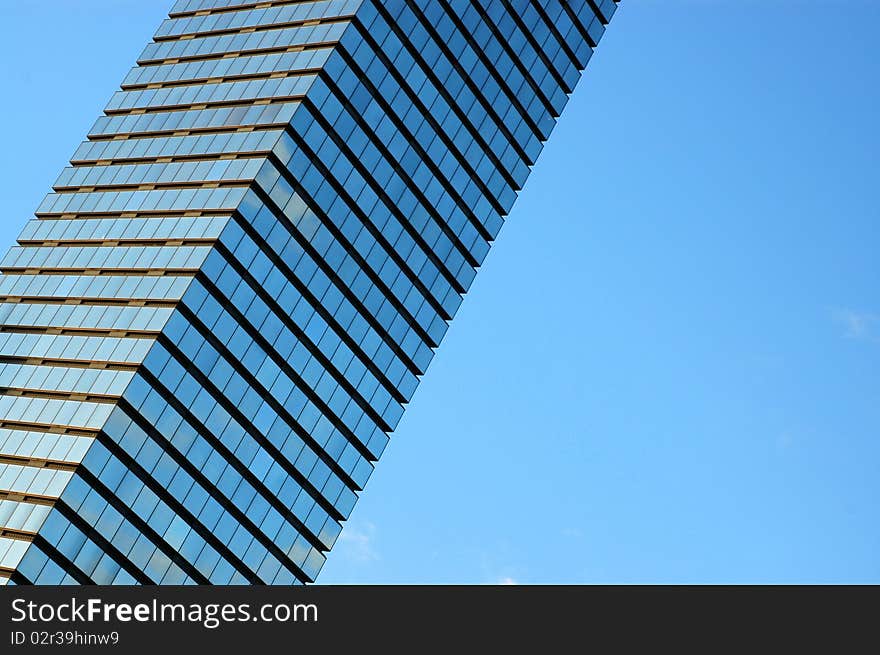 Abstract Architecture Image of Diagonal Modern Office or Residential Building with Copy Space. Abstract Architecture Image of Diagonal Modern Office or Residential Building with Copy Space