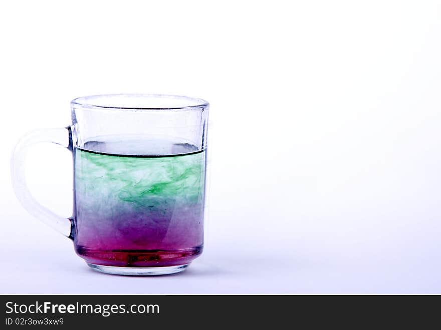 Glass With Colored Mixture