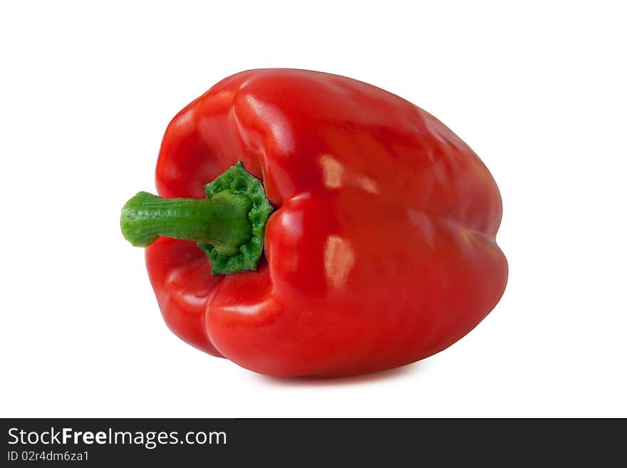 Red Bell Pepper Isolated on White Background. Red Bell Pepper Isolated on White Background