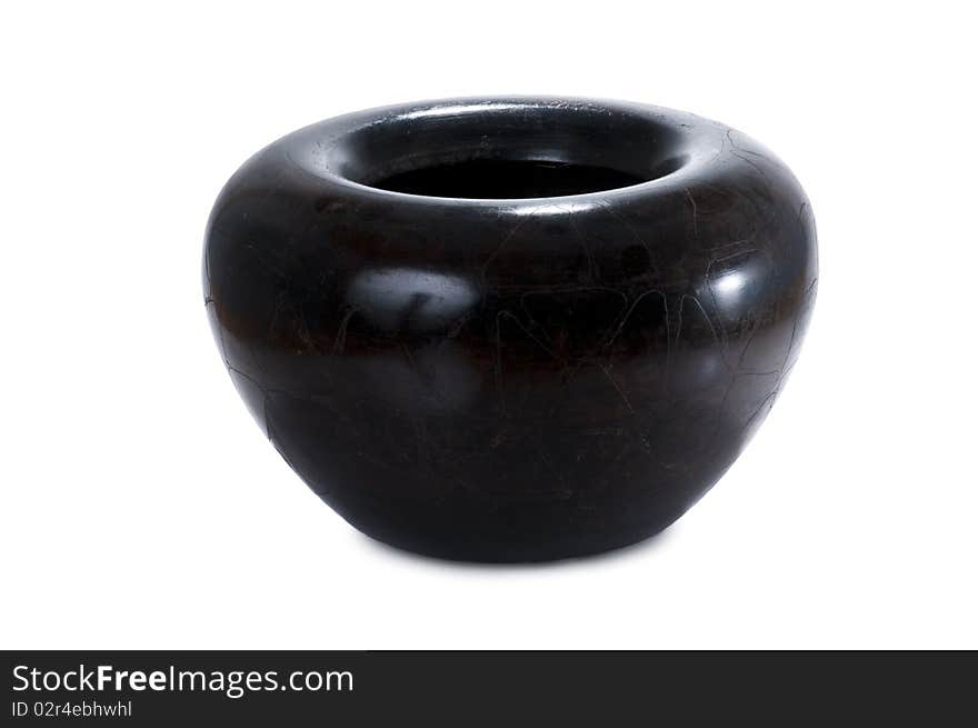 Stylish Black Wooden Vase