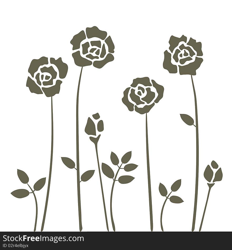 Vector Collection With Roses