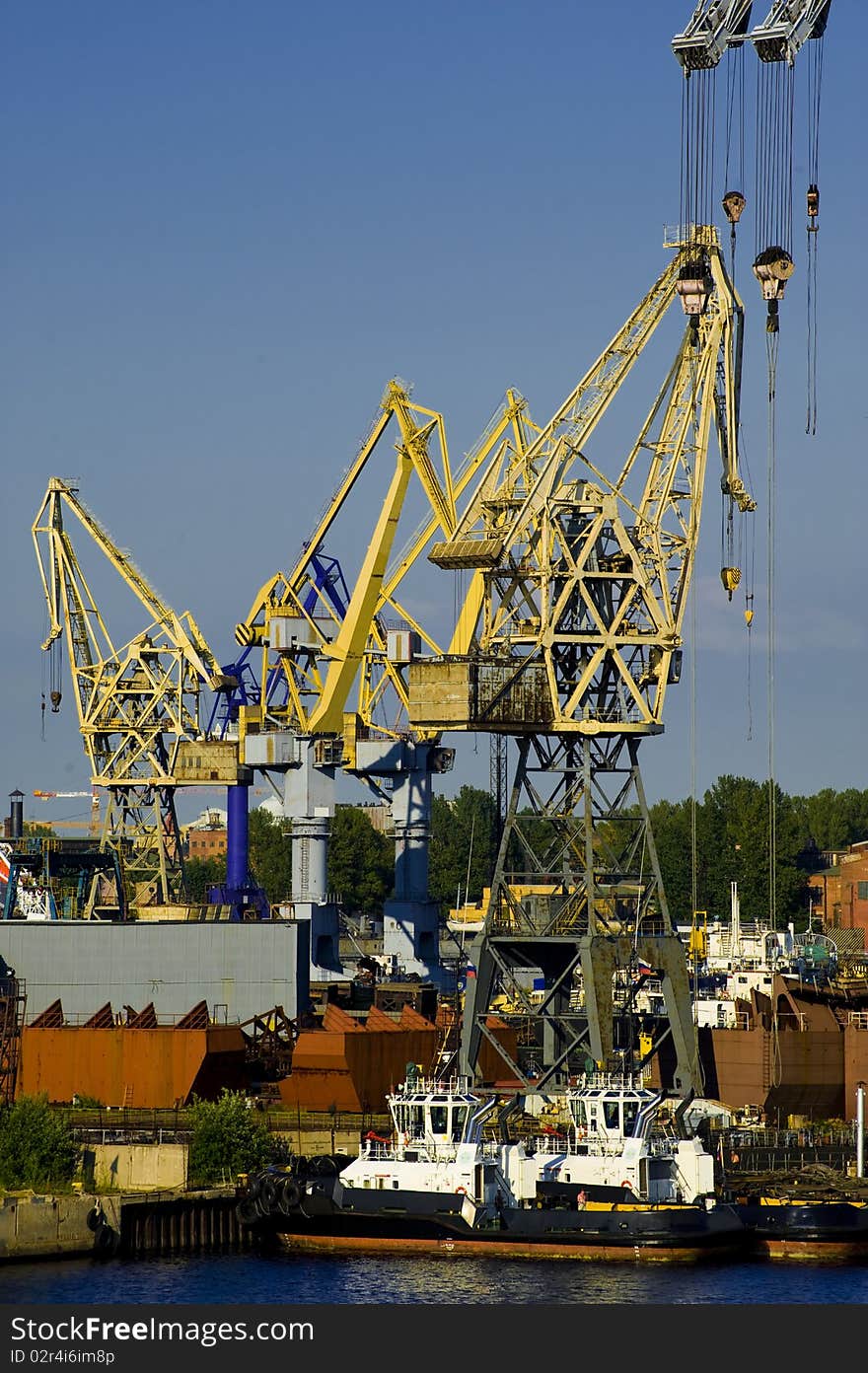 Cargo port in the Sankt Petersburg, Russia