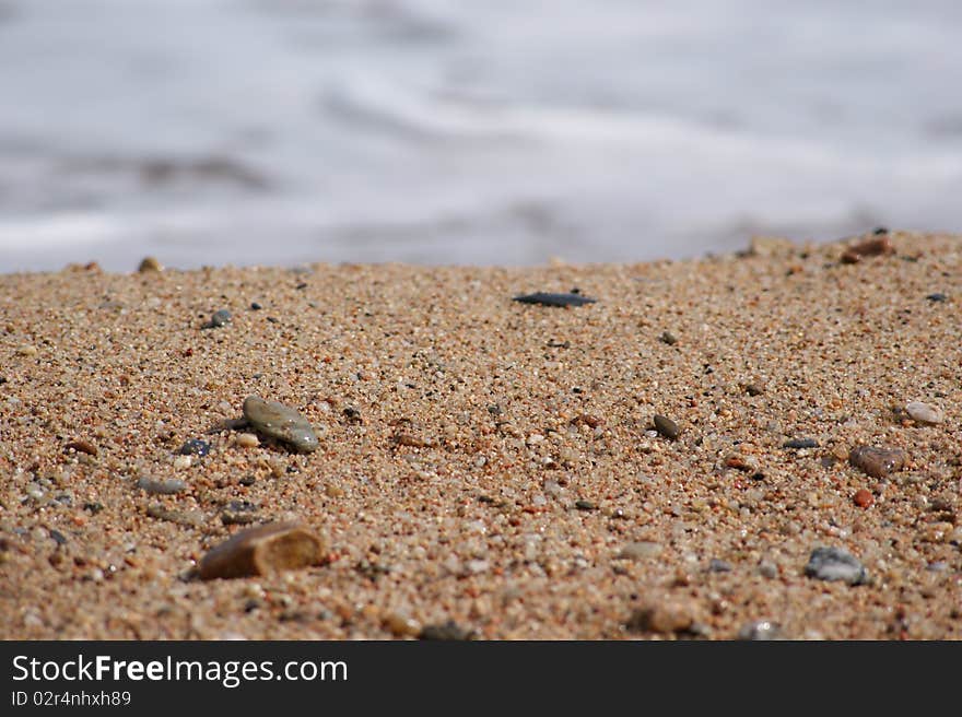 Sandy beach of a sea