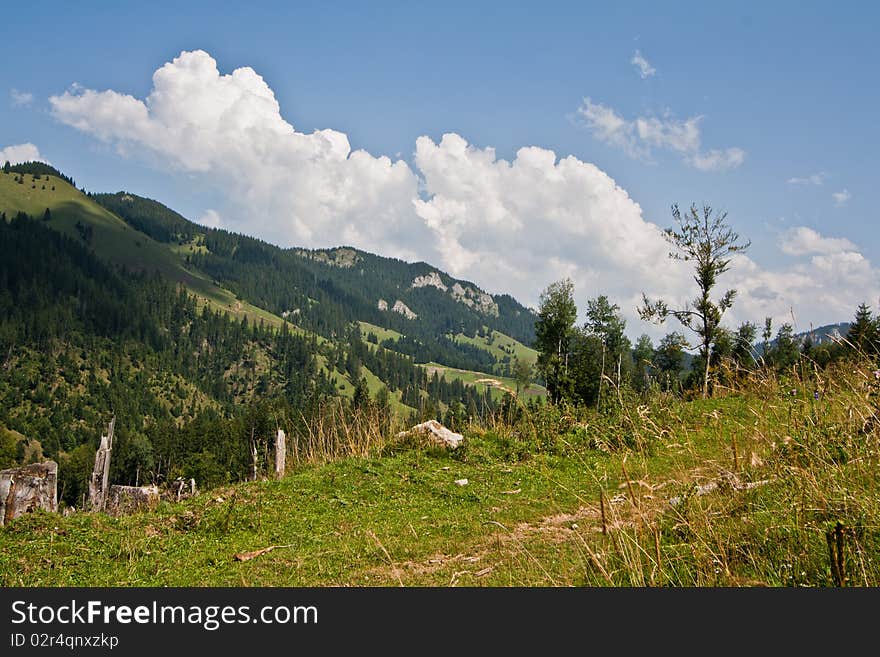 Mountain landscape, Hasmas Mountains, Romania.