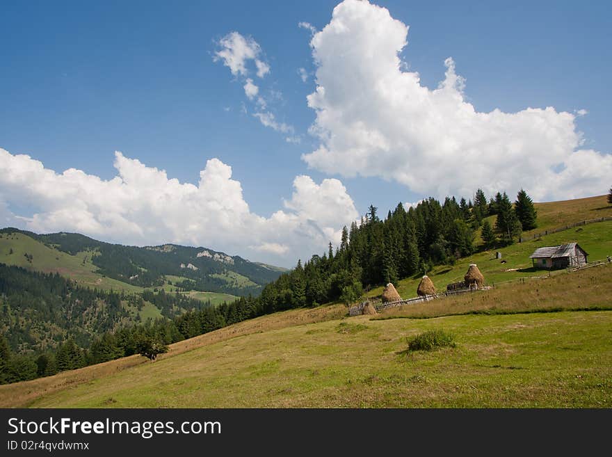 Mountain landscape, Hasmas Mountains, Romania.