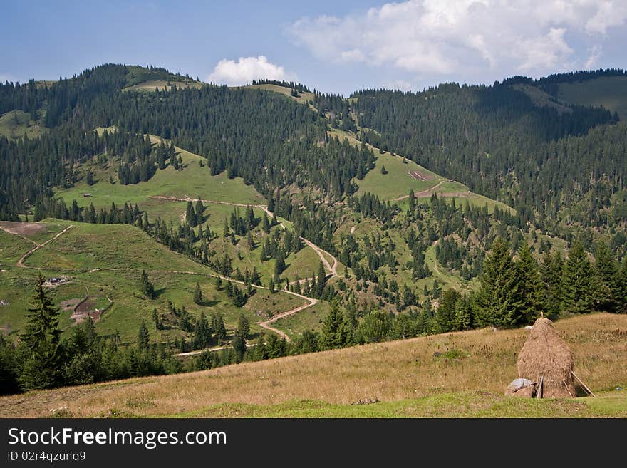 Mountain landscape, Hasmas Mountains, Romania.