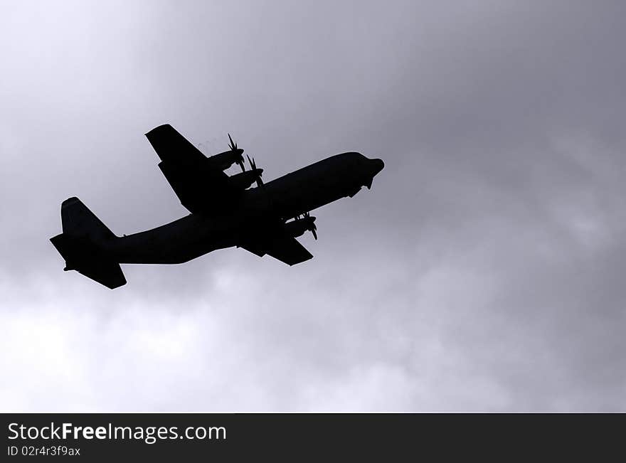 Cargo aircraft  after take-off. Cargo aircraft  after take-off