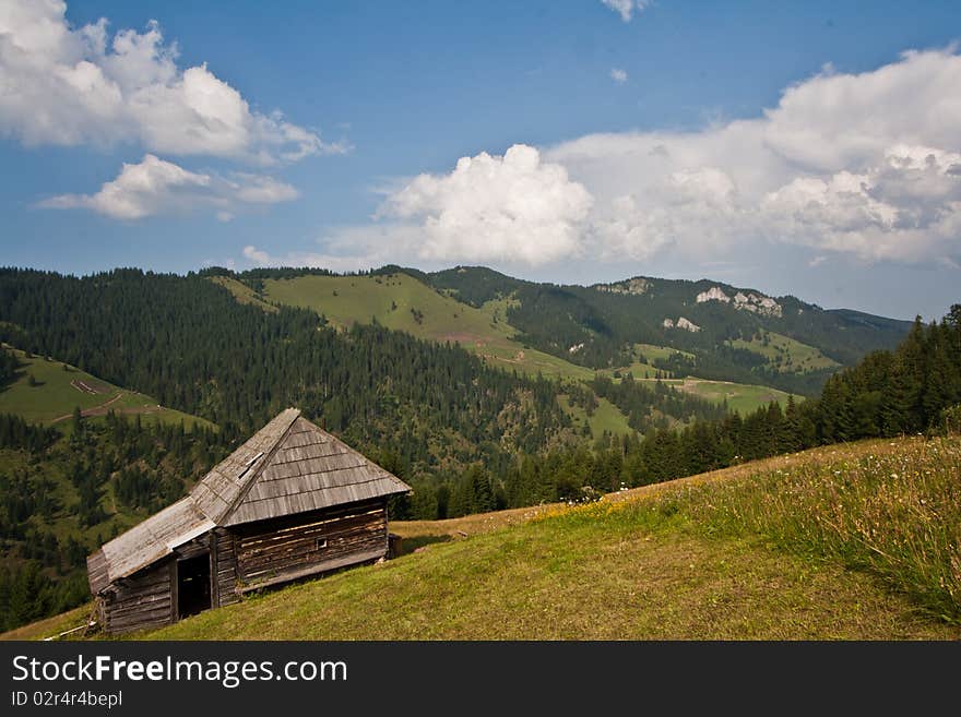 Wooden hut