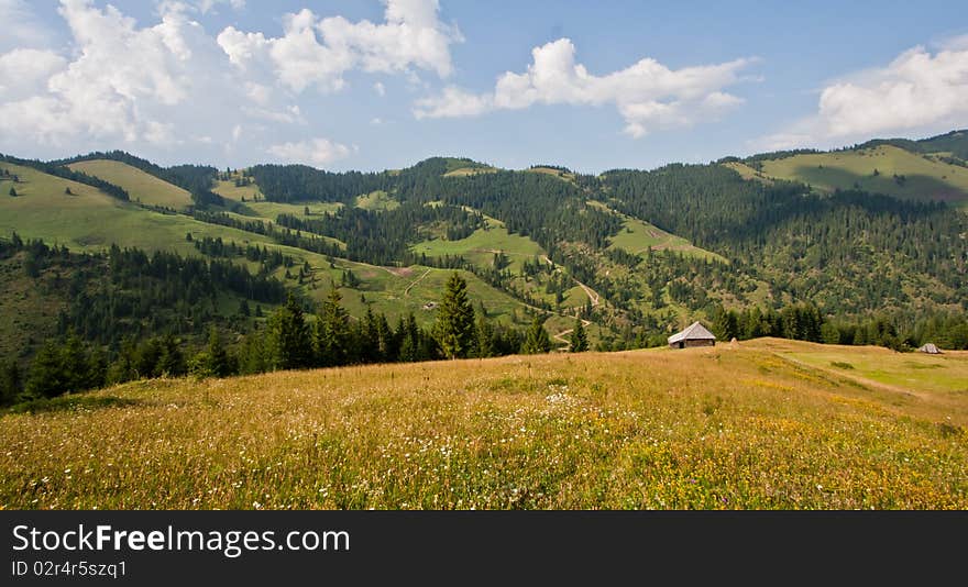 Mountain landscape, Hasmas Mountains, Romania.