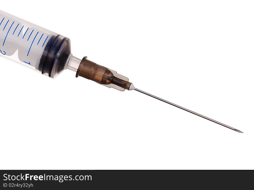 A 5ml Syringe And Needle Isolated