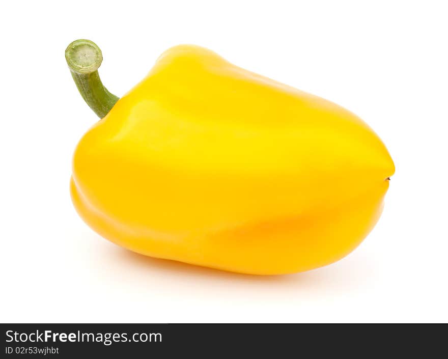 Very nice yellow pepper isolated on white. Very nice yellow pepper isolated on white