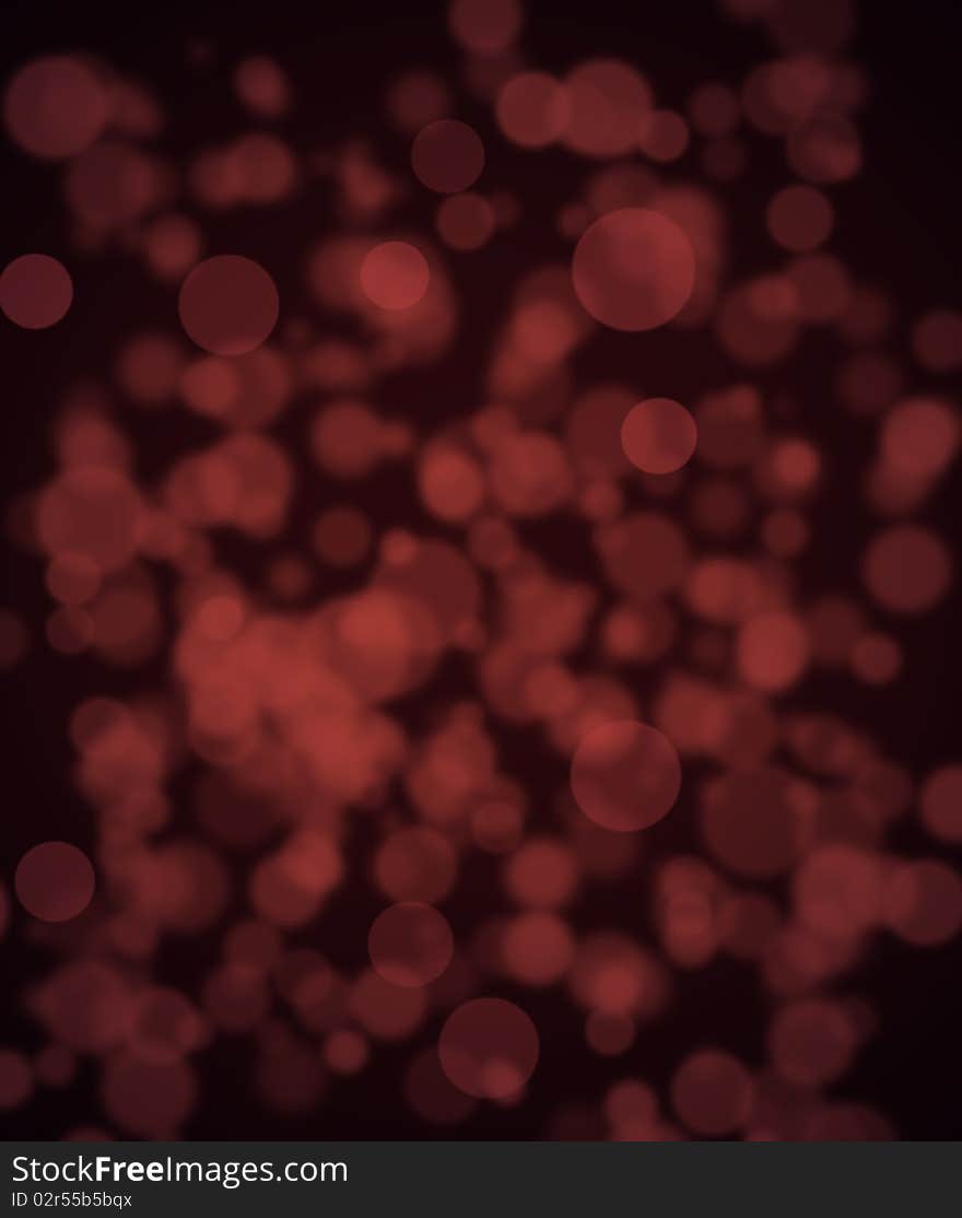 Bokeh Background. Red Bokeh On A Black Background