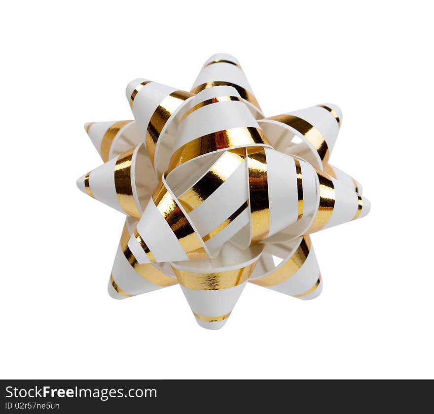 Gift bow on a white background